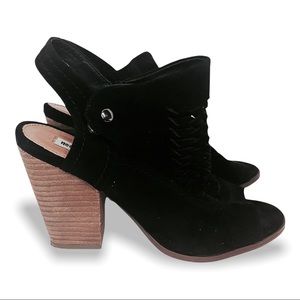 Black Block Heel Sandals Size 8